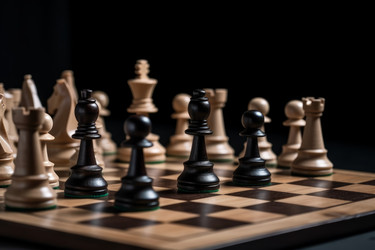 Шахматные фигуры на шахматной доске. Генерировать искусственный интеллект - yliv