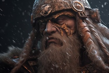 Злой старый воин-викинг. История войны. Вымышленный человек. Генерировать искусственный интеллект - yliv