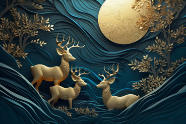 Современное искусство оленей. Генерировать искусственный интеллект - yliv