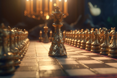 Лидер битвы в шахматной игре. Генерировать искусственный интеллект - yliv