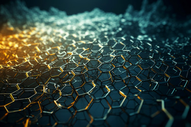 Шестиугольная сетчатая сеть. Модель tech black. Генерировать искусственный интеллект - yliv