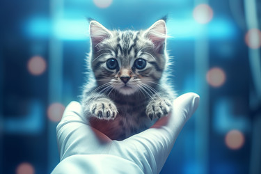 Руки ветерана ловят кошку. Генерировать искусственный интеллект - yliv