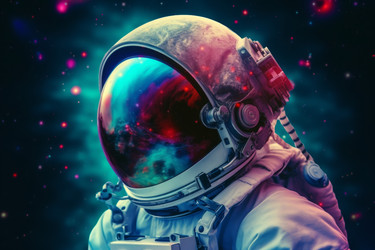 Космический шлем астронавта. Мир американской планеты. Генерировать искусственный интеллект - yliv