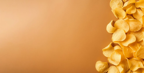 Chips banner food snack. Generate Ai - yliv