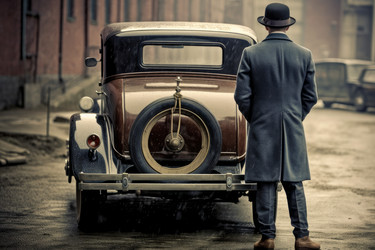 Американский старожил. Старый американский автомобиль 1920 года выпуска. Генерировать искусственный интеллект - yliv