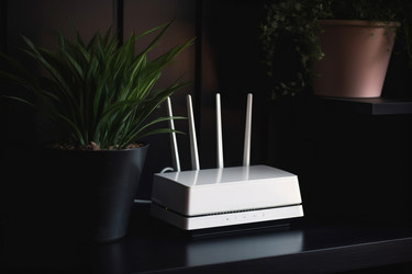 Белый Wi-Fi роутер. Генерировать искусственный интеллект - yliv