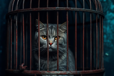 В клетке кошка милый. Создать ИИ - yliv