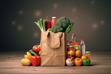 Полная сумка продуктов. Пищевой продукт. Генерировать искусственный интеллект - yliv