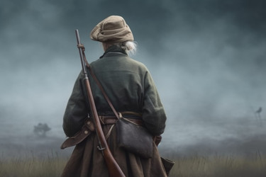 Американская женщина в стиле милитари в винтажном стиле. Генерировать искусственный интеллект - yliv