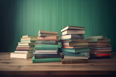 Стопка старых книг. История стека. Генерировать искусственный интеллект - yliv