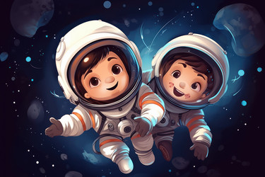 Цифровое искусство детского космического мультфильма. Приключение Наса. Генерировать искусственный интеллект - yliv