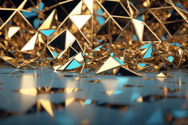 Абстрактные золотые треугольники. Генерировать искусственный интеллект - yliv