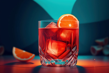 Апельсиновый коктейль "Негрони". Пейте фрукты. Генерировать искусственный интеллект - yliv