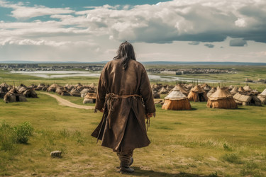 Древний монгольский человек. Генерировать искусственный интеллект - yliv