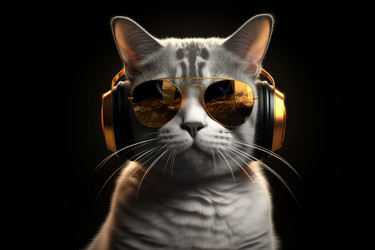 Наушники Cat dj. Генерировать искусственный интеллект - yliv