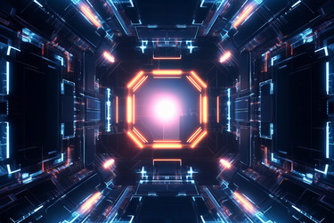 Абстрактный футуристический фон туннеля. Генерировать искусственный интеллект - yliv