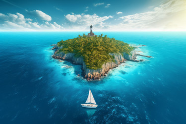 Тропическое островное море. Генерировать искусственный интеллект - yliv