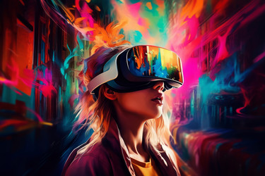 Женщина в виртуальной реальности digital. Генерировать искусственный интеллект - yliv