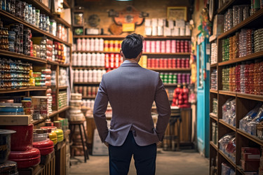 Продавец на ярмарочном рынке. Генерировать искусственный интеллект - yliv
