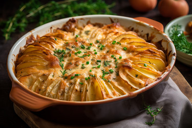 Картофельный рататуй. Блюда вегетарианской кухни. Генерировать искусственный интеллект - yliv