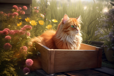 Кошачий садовый ящик. Генерировать искусственный интеллект - yliv