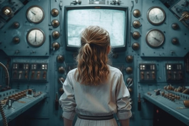 Девушка-капитан корабля. Дневной транспорт. Генерировать искусственный интеллект - yliv