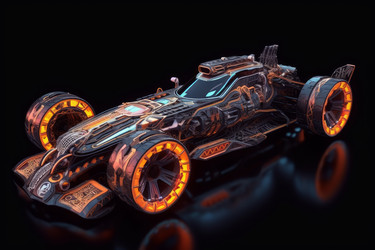Футуристический гоночный автомобиль, дорога. Создать ИИ - yliv