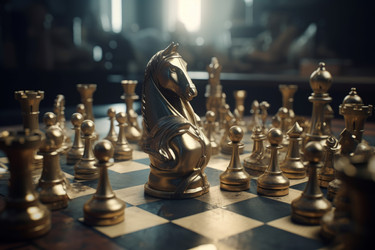Ферзевый гамбит. Выиграйте ход королем. Генерировать искусственный интеллект - yliv