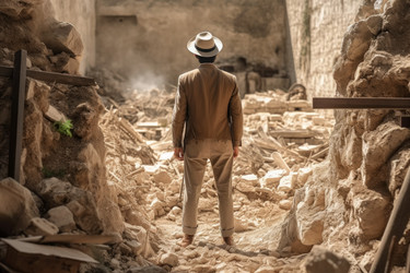 Мужчина-археолог в шляпе. Генерировать искусственный интеллект - yliv