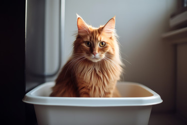 Симпатичная кошачья коробка. Домашний котенок кошачьего вида. Генерировать искусственный интеллект - yliv
