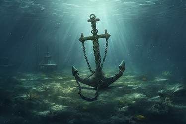 Якорь на дне моря. Генерировать искусственный интеллект - yliv