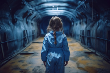 Современный подземный бункер для девочек-детей. Бомбоубежище. Генерировать искусственный интеллект - yliv