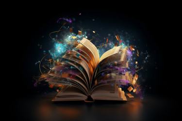 Раскройте красочную волшебную книгу. Школьная история. Генерировать искусственный интеллект - yliv