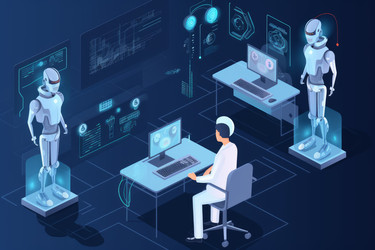 Изометрические данные робота с искусственным интеллектом. Генерировать искусственный интеллект - yliv