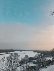 Вид на замерзшую Вятку с набережной в городе Киров, Кировская область - Lumur_09