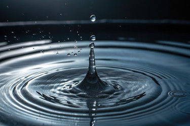 Капля воды создает потрясающий круговой волновой узор в Water Generative AI - RomanZ
