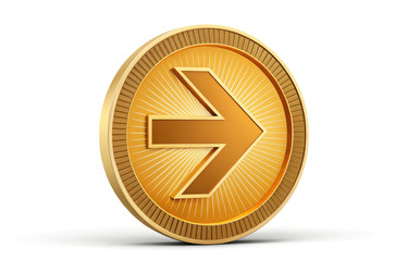 Золотая иконка со стрелкой вправо с гигапиксельной детализацией в стандартном масштабе Generative AI - RomanZ