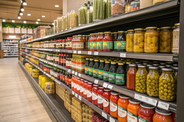 Продуктовый Ряд, Заполненный Консервами и Напитками, Генерирует Искусственный Интеллект - RomanZ