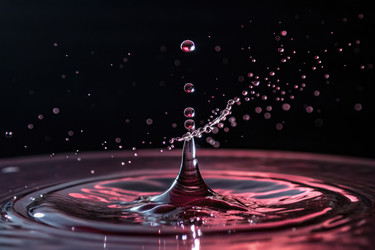 Droplet Создает потрясающий эффект в темной студийной обстановке Generative AI - RomanZ