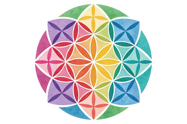 Яркий геометрический цветочный дизайн от Generative AI - RomanZ
