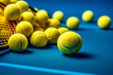 Спорт с теннисным мячом. Занимайтесь веселым спортом. Генерировать искусственный интеллект - yliv