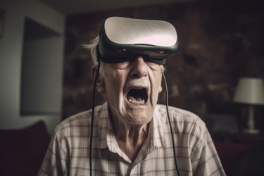 Реальность гарнитуры Old man vr. Генерировать искусственный интеллект - yliv