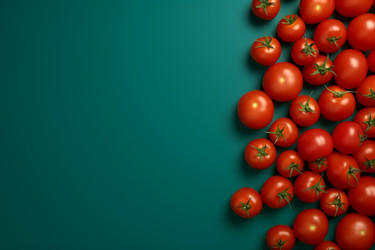Помидорно-зеленый фон. Сырая пища. Генерировать искусственный интеллект - yliv