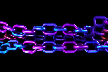 Неоновая цепочка блоков. Экономия денег наличными. Генерировать искусственный интеллект - yliv
