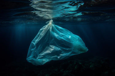Пластиковый мешок морской водой. Генерировать искусственный интеллект - yliv