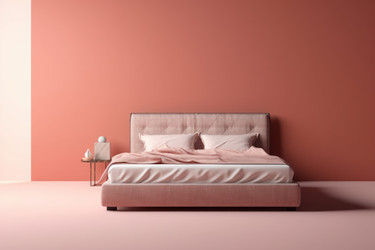 Макет рекламного ролика кровати red wall. Компьютерный дизайн. Генерировать искусственный интеллект - yliv