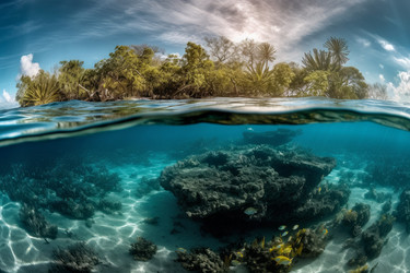 Вид на Карибское море. Генерировать искусственный интеллект - yliv