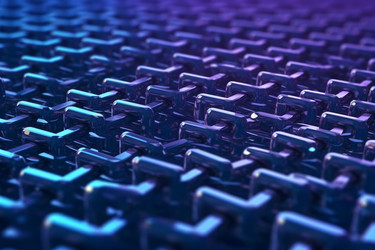 Фон с рисунком цепочки блоков. Генерировать искусственный интеллект - yliv