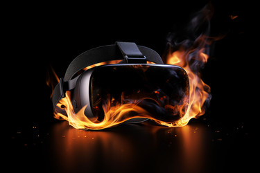 Гарнитура виртуальной реальности fire flame. Генерировать искусственный интеллект - yliv