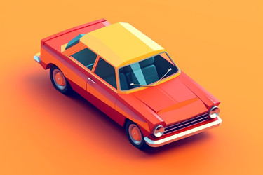 Ретро-автомобиль изометрический. Генерировать искусственный интеллект - yliv